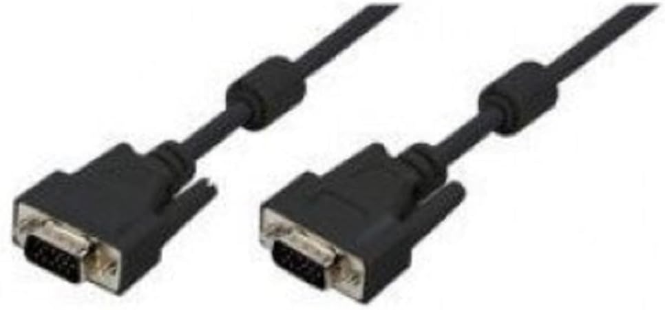 LogiLink CV0017 Double Shielded 15-Pin Male to Male VGA Monitor Cable, 15 Meter Length, Black, 15 Meter Length