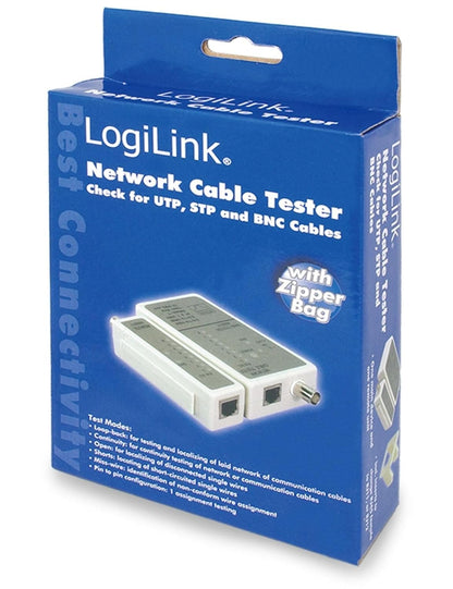 LogiLink Kabeltester Netzwerk RJ45/BNC Stecker