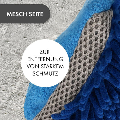 XANTOS Chenille-Waschhandschuh 3in1