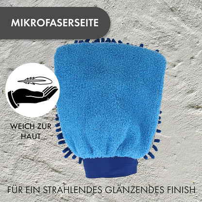 XANTOS Chenille-Waschhandschuh 3in1