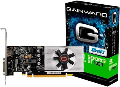 Gainward 426018336-4085 GeForce GT 1030 2GB GDDR4 Grafikkarte - Grafikkarten (GeForce GT 1030, 2 GB, GDDR4, 64 Bit, 1050 MHz, PCI Express 3.0), Schwarz, Grau