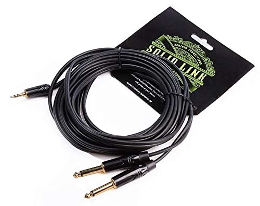 Monkey Banana Solid Link Kabel 2x6.3 mono/3.5 ster