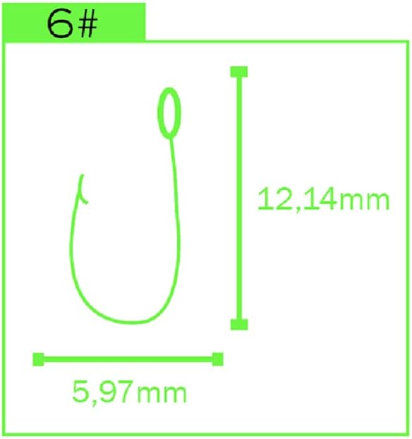 AMBUSH Solid Hook GroBe 6# W:0,6cm L:1,2cm 11Stuck
