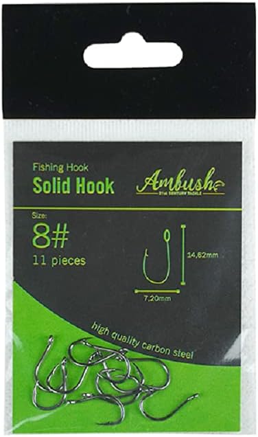 AMBUSH Solid Hook GroBe 8# W:0,7cm L:1,4cm 11Stuck