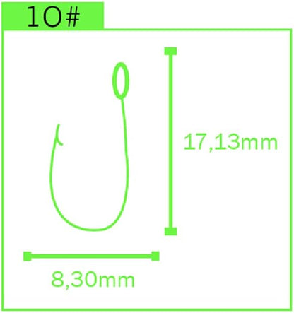 AMBUSH Solid Hook GroBe 10# W:0,83cm L:1,7cm 11Stu