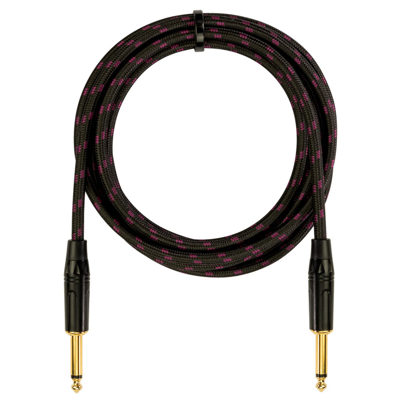 Monkey Banana Solid Link Instrument Cable, Guitar Cable, 6.35 mm Jack Plug, Straight/Straight, Tweed Sheath, Various Lengths and Styles (3 Metres)