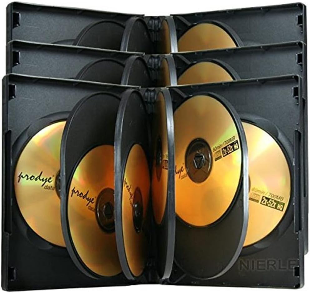 MediaRange BOX35-8 DVD 8 Disc Case 27mm Black (Pack of 3