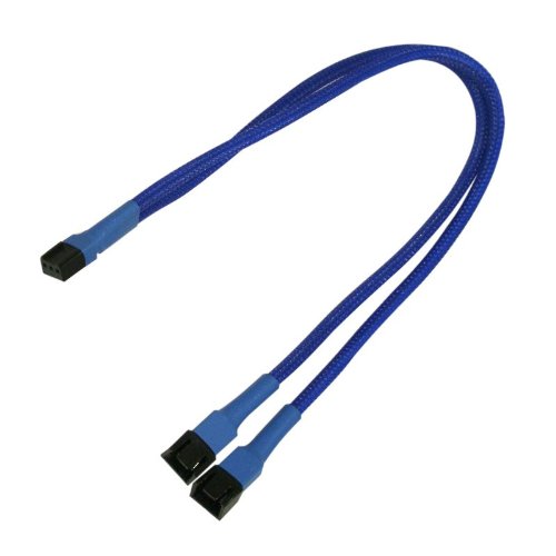 Kabel Nanoxia 3-Pin Y-Kabel, 30 cm, blau