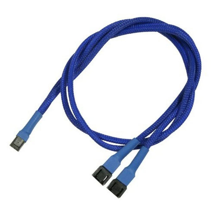 Nanoxia 900200003 - cable interface/gender adapters (2 x 3-pin molex, 3-pin molex, Male/Female, Blue)