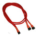 Nanoxia 900300003 Cable Adapter 2 x 3-pin Molex 3-pin Molex Red – Adapter for Cable (2 x 3-pin Molex, 3-pin Molex, Male Connector/Female Connector, 0.6 m, Red)