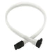 Nanoxia 900400031 SATA 3.0 Anschlusskabel, Abgewinkelter Stecker, Sicherheitslasche, 45 cm, Weißer Sleeve