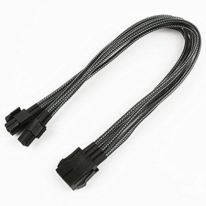Nanoxia 900600020 8-Pin EPS Verlängerungskabel, 30 cm, Carbonfarbener Einzelsleeve