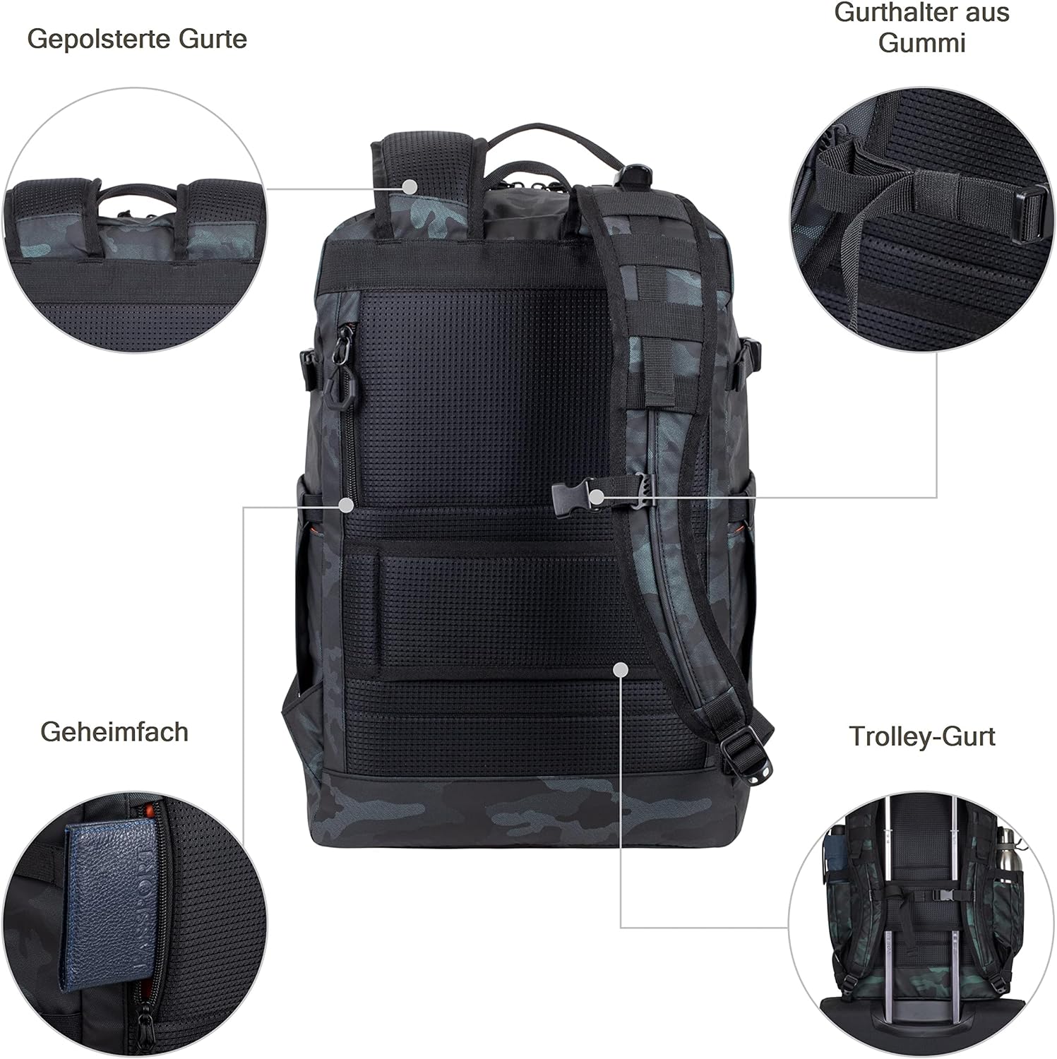 `Riva NB Rucksack Sherwood 15,610,5 28L grau cam`