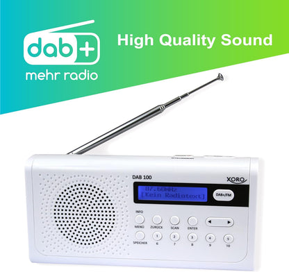`Xoro DAB 100, DAB+, FM, Weckfunktion, LCD Display,`