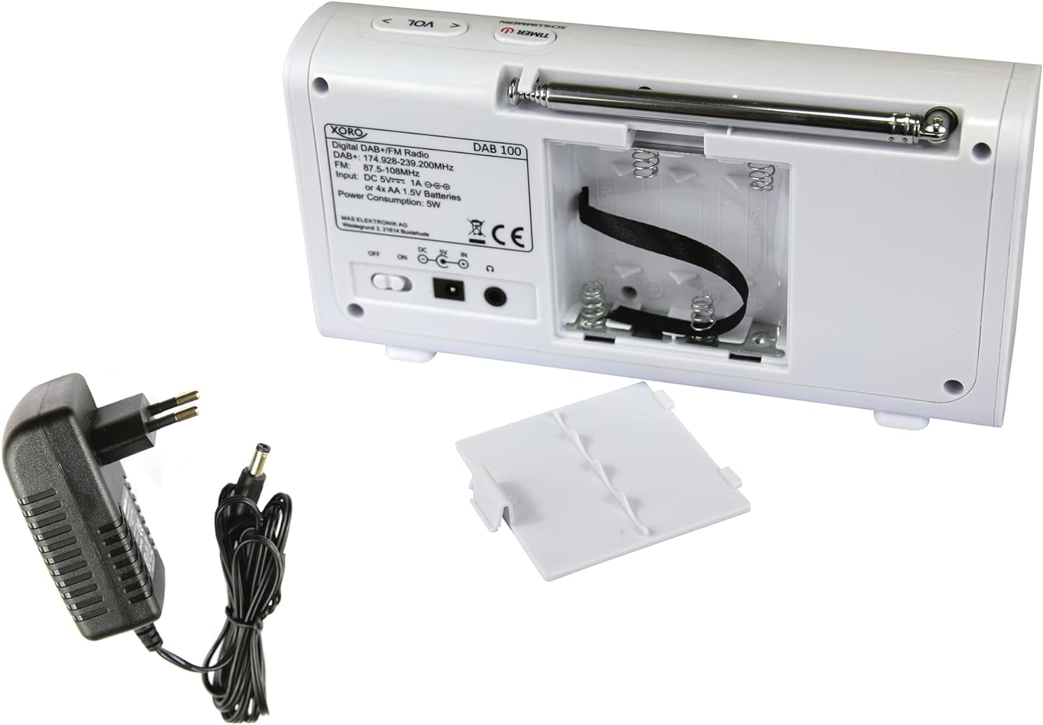 `Xoro DAB 100, DAB+, FM, Weckfunktion, LCD Display,`