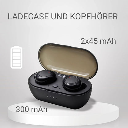 Xoro KHB 25 Bluetooth In-Ear Headphones (BT 5.0, TWS, Charging Box) Black