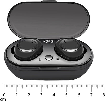 Xoro KHB 25 Bluetooth In-Ear Headphones (BT 5.0, TWS, Charging Box) Black