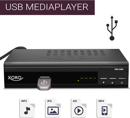`Xoro HRS 8689, HD DVB-S2 Receiver, schwarz`