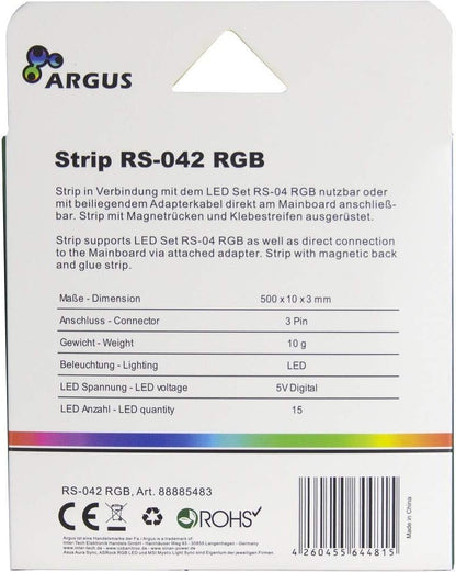 Inter-Tech LED Streifen ARGUS RS-042 RGB 50 cm mit