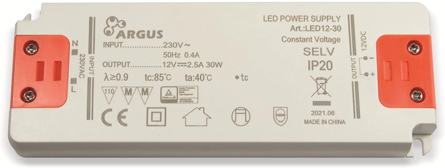 `Inter-Tech LED Trafo LED12-30 30W, 12V, 2500mA, I`