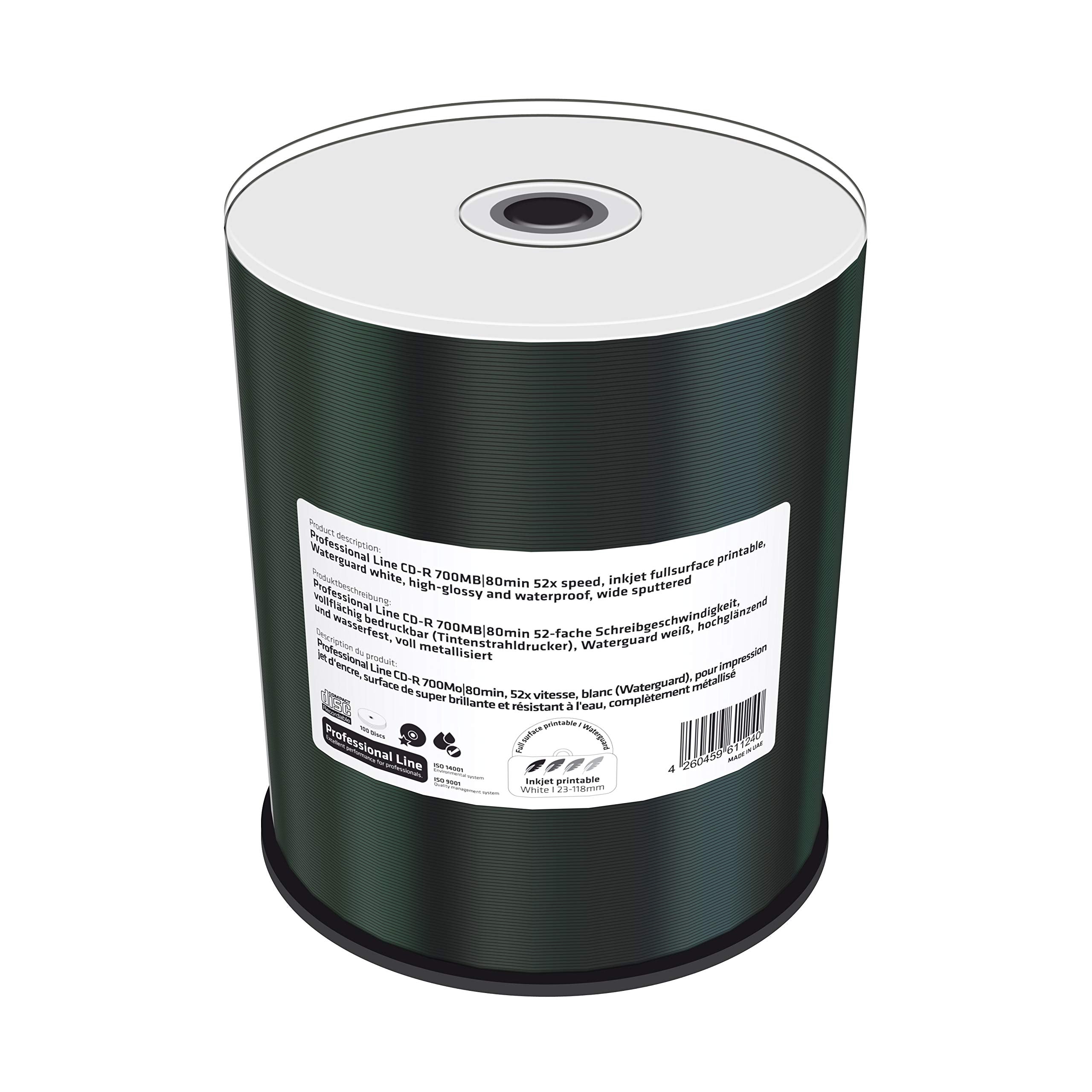 MediaRange CD-R 700MB 100pcs Waterguard weiB wasse