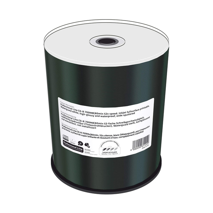 MediaRange CD-R 700MB 100pcs Waterguard weiB wasse