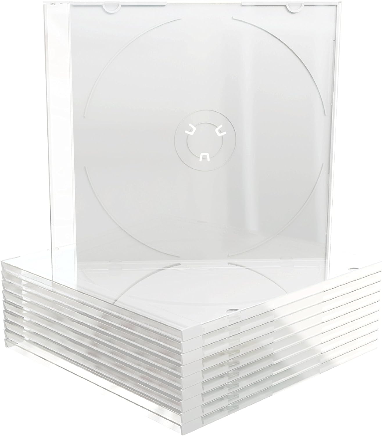 MediaRange Slim CD Jewel Cases for 1 Disc 5.2mm Clear Tray (Pack of 10