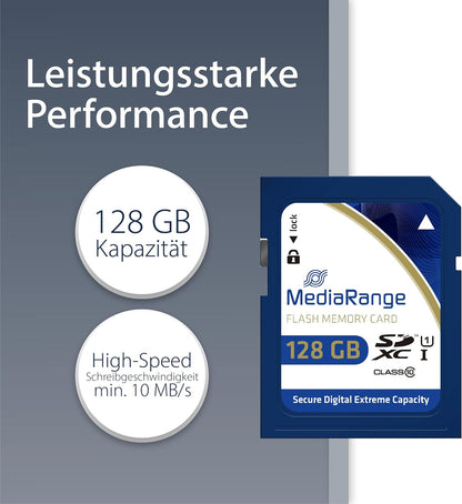 MediaRange SD Card 128GB SDXC CL.10 UHS-1