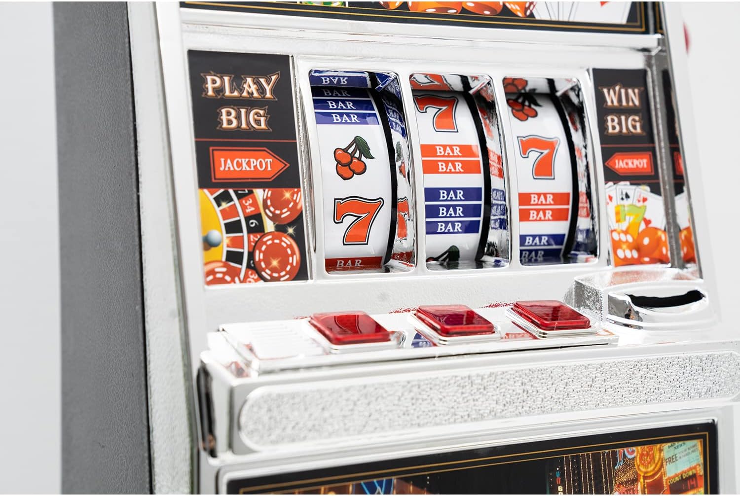 Mad Monkey Slot Machine XL - Art Deco Design, Black, Unisex-Adult