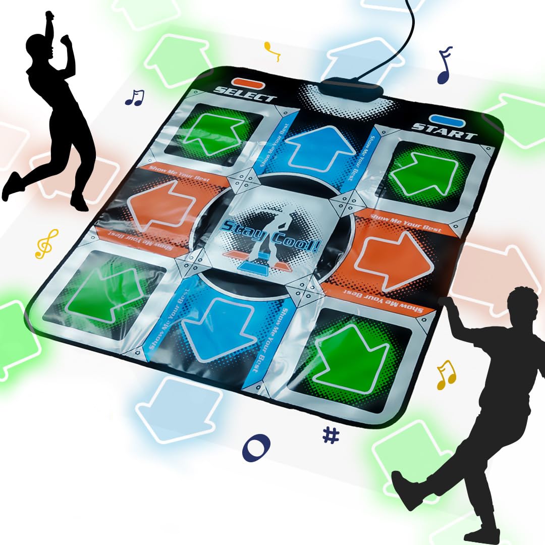 Mad Monkey - Retro Dance Mat, 2000023, Black, Red, Blue, Green