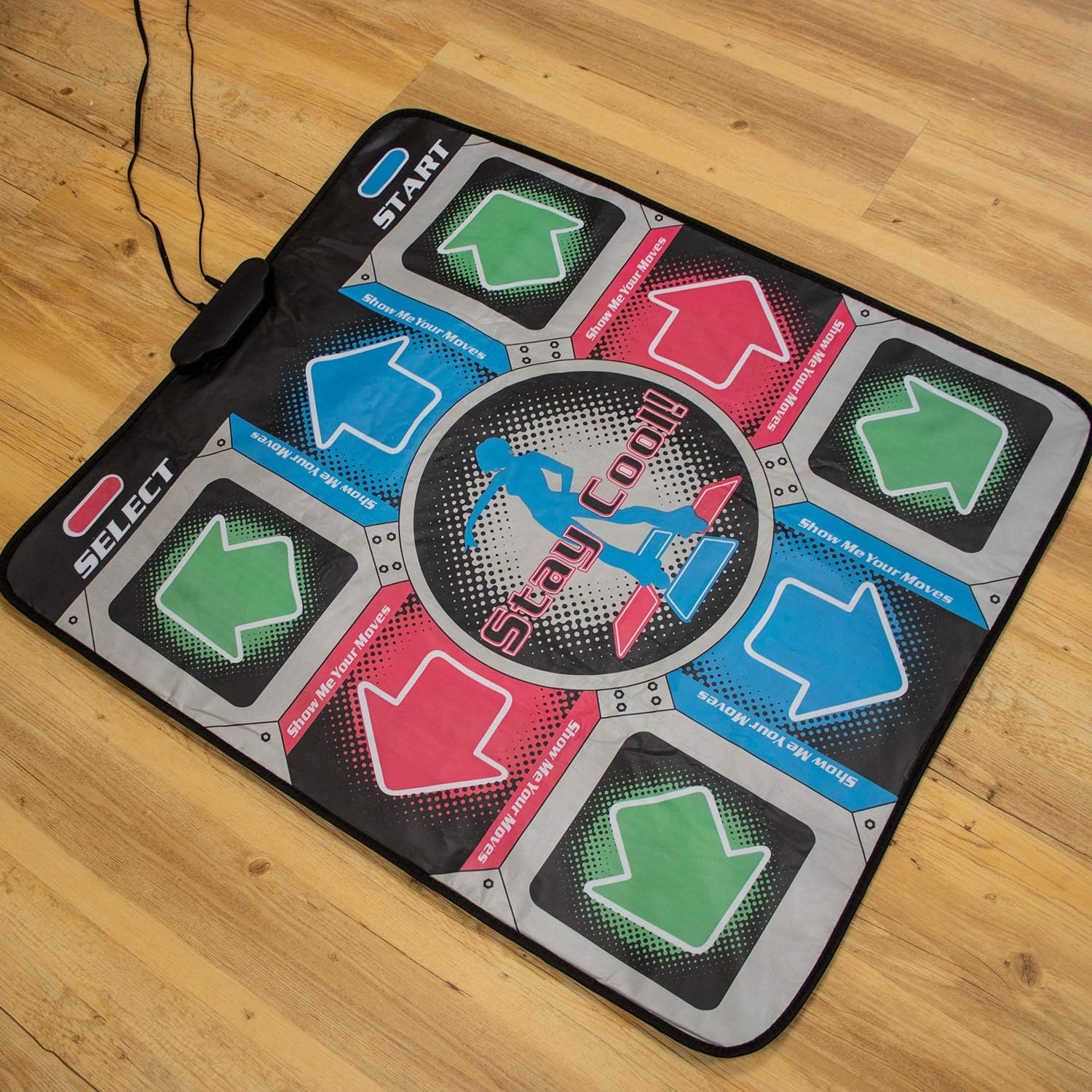 Mad Monkey - Retro Dance Mat, 2000023, Black, Red, Blue, Green
