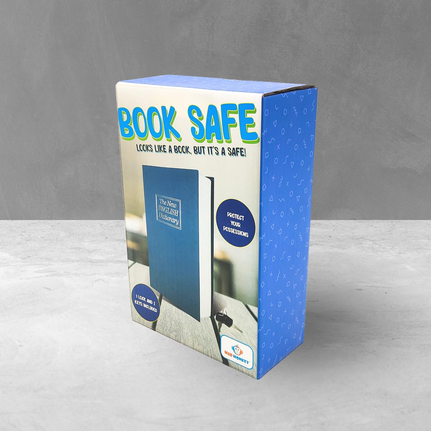 Mad Monkey 2000031 Book Safe Blue White