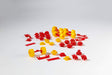 Plasticant Mobilo 119 Ergänzungspackung Verbinder, Abdeckpl, Räder & Achsen 119-Ergänzungspackung, Rot, Gelb, Blau Ergänzungspackung Verbinder, Abdeckpl., Räder & Achsen