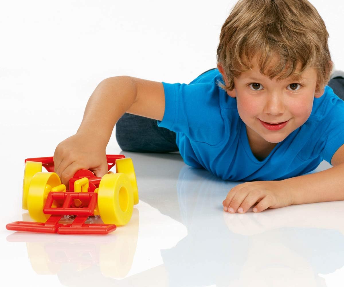 Plasticant Mobilo 119 Ergänzungspackung Verbinder, Abdeckpl, Räder & Achsen 119-Ergänzungspackung, Rot, Gelb, Blau Ergänzungspackung Verbinder, Abdeckpl., Räder & Achsen