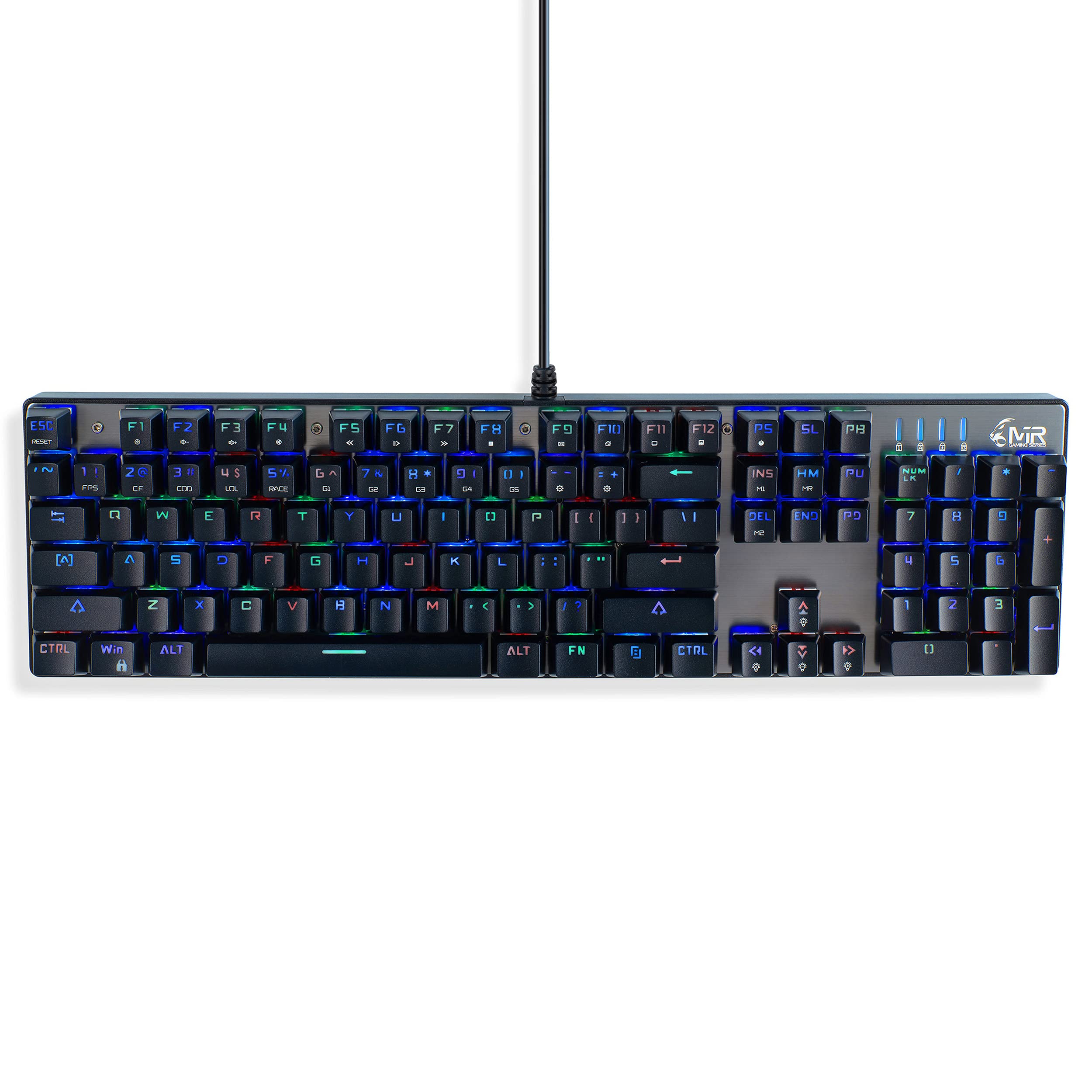 MediaRange Gaming-Tastatur 104-Tasten 14 Farbmodi