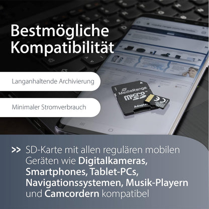 MediaRange SD MicroSD Card 256GB UHS-1 Cl.10 inkl.