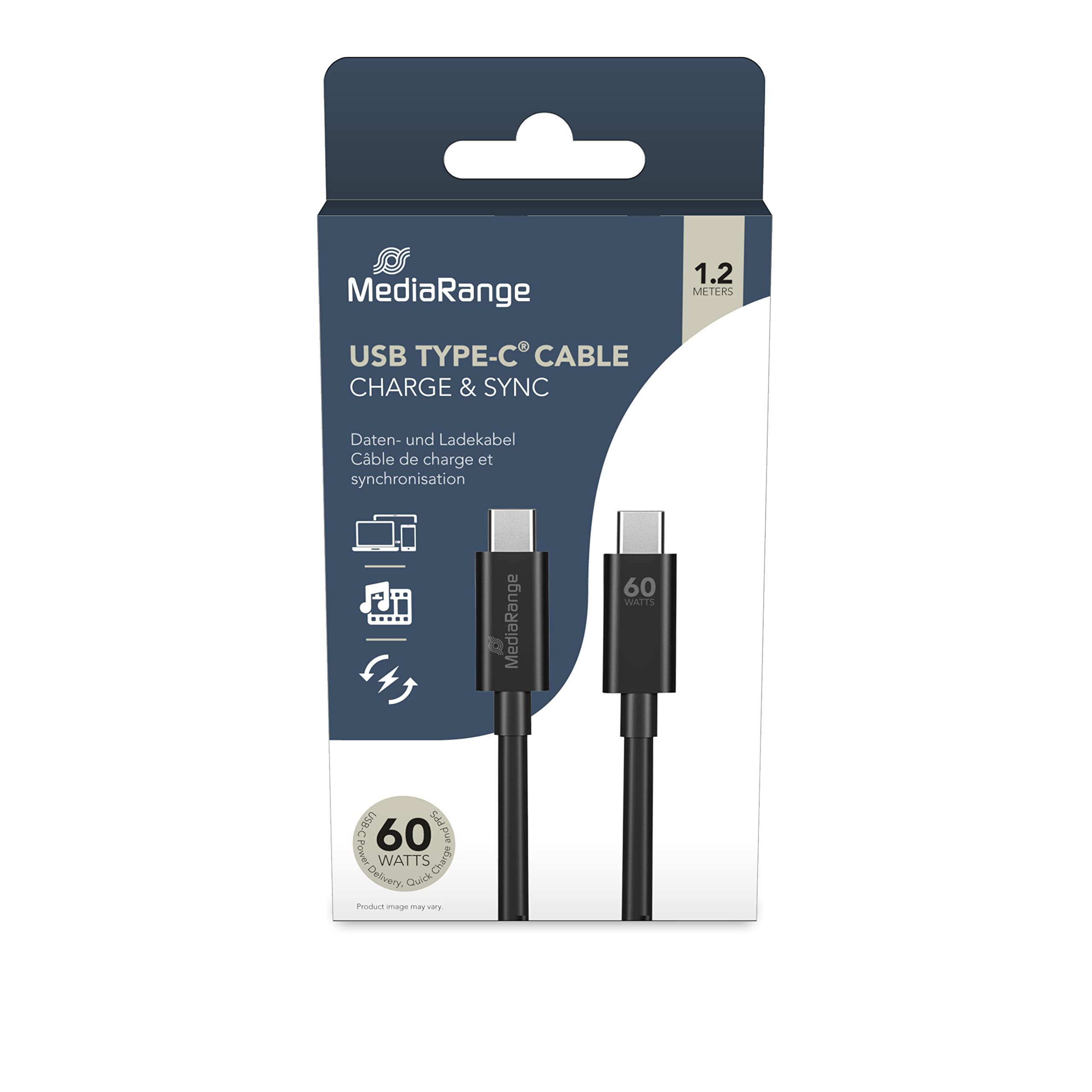 Mediarange Usb-C Cable 5Gbit 1.2M