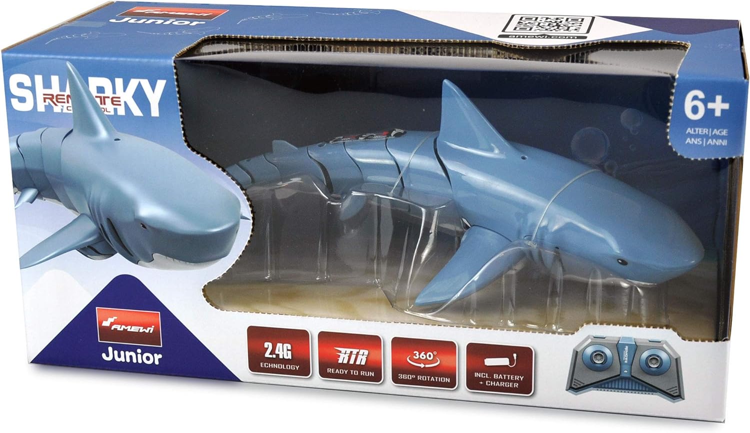 Amewi RC Spielwaren Sharky blaue Hai Li-Po Akku 30