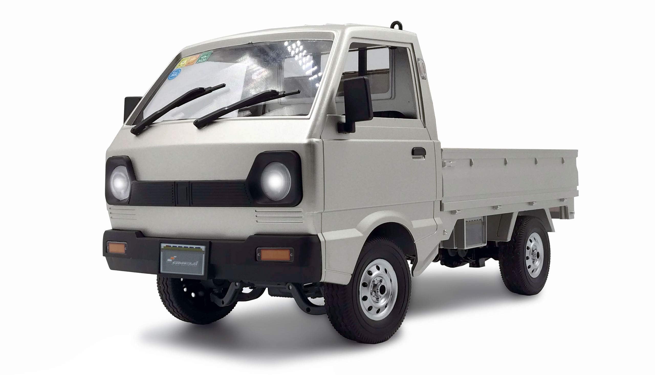 Amewi 22506 Scale Kei Truck 1:10, Remote-Controlled, 2WD, RTR, up to 25 km/h, Outdoor, from 6 Years, Silver/Grey, Groß