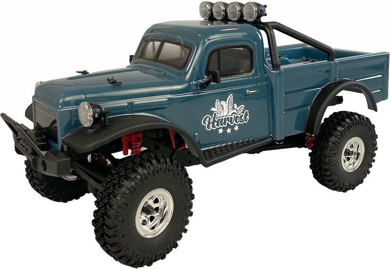 Amewi 22523 AMXRock AM18 Scale Crawler Harvest 1:18 RTR with Remote Control, Battery and Charging Cable, Blue