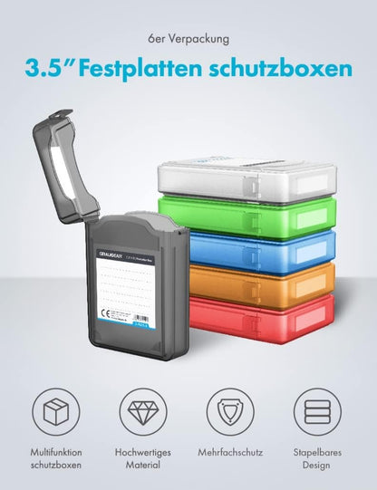 GRAUGEAR HDD protective box set for 6 x 3.5 inches