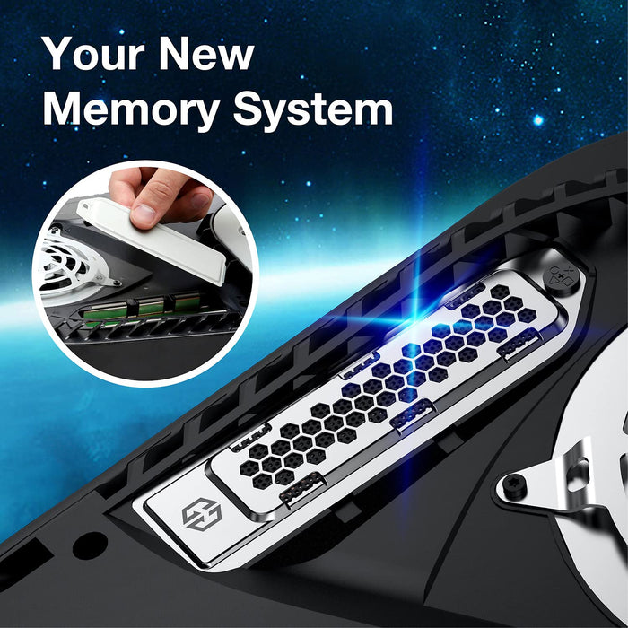 GRAUGEAR Heat Dissipating Metal Dust Cover for PS5 M.2 SSD Slot | PS5 SSD Cover with Ventilation | Fits PlayStation®5 Memory Expansion