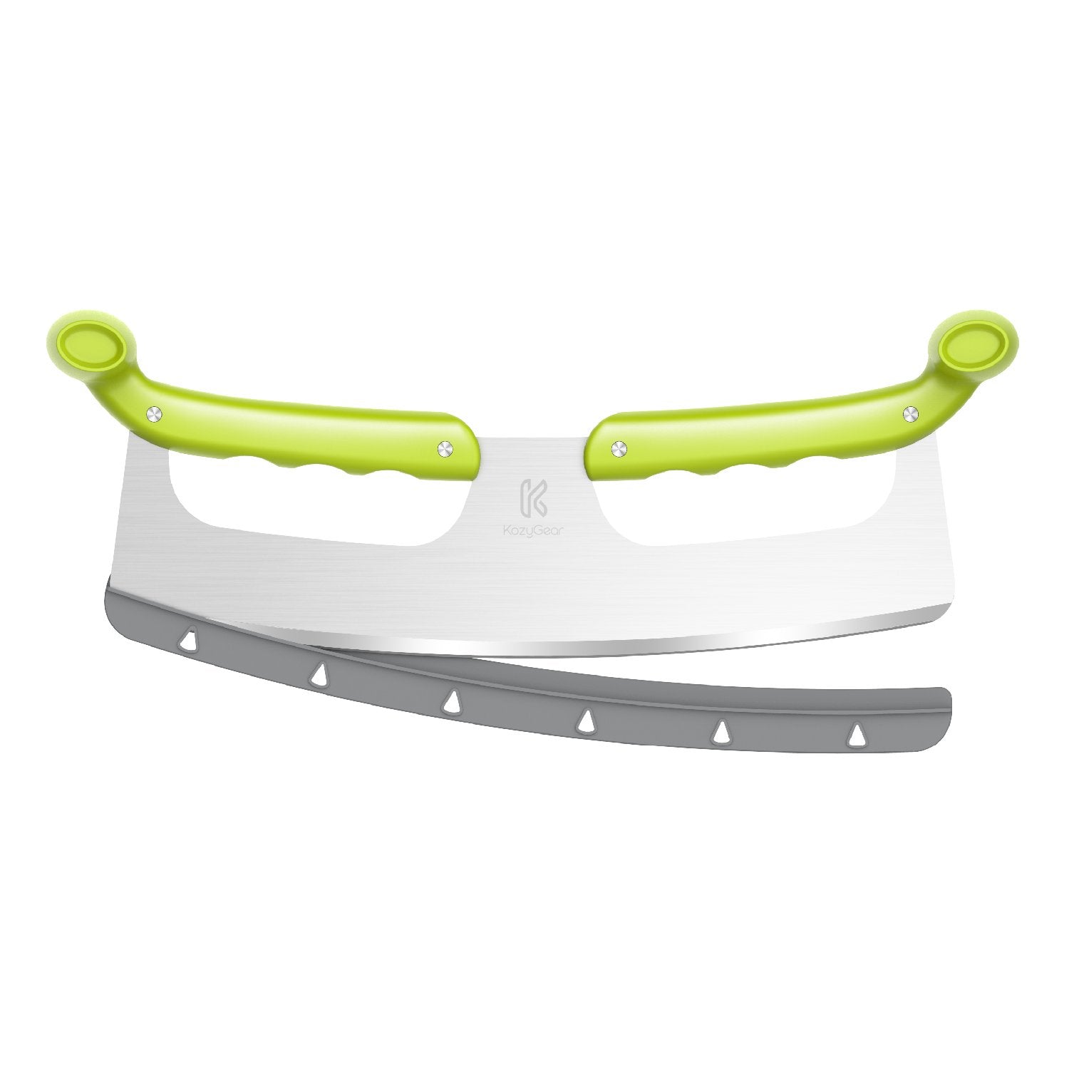 KozyGear Pizzaschneider Mezzaluna mit doppel.Schut