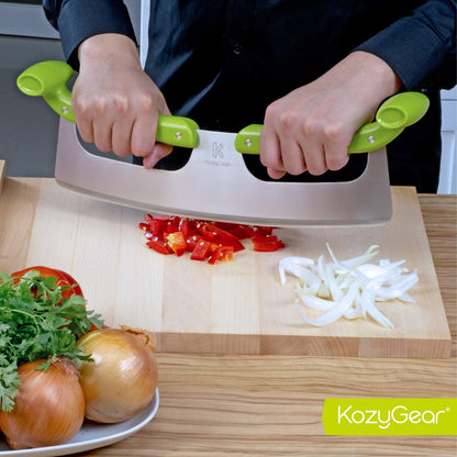 KozyGear Pizzaschneider Mezzaluna mit doppel.Schut