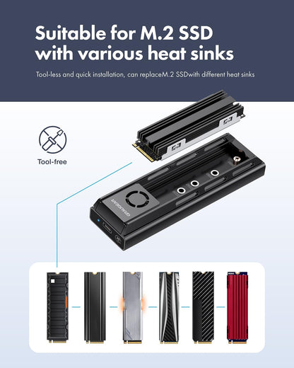 GRAUGEAR externe Docking M.2 NVMe/NGFF SSD mit Luf