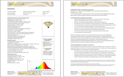 SEGULA LED Floating Diamond gold E27 370Lm 1900K