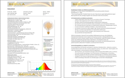 Segula LED Globe 125 gold E27 5W 340Lm 1900K dimmb