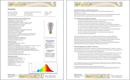 Segula LED Rustika Long Style smokey grau E27 5W 1