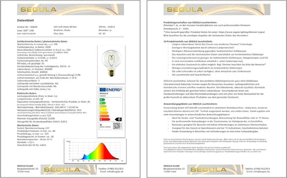 Segula LED Soft Globe 80 klar E27 3,2W 2200K dimmb