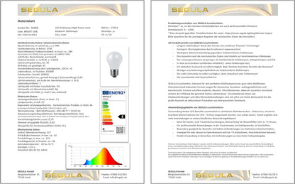 SEGULA LED Gluhlampe High Power matt E27 7,5W 2700